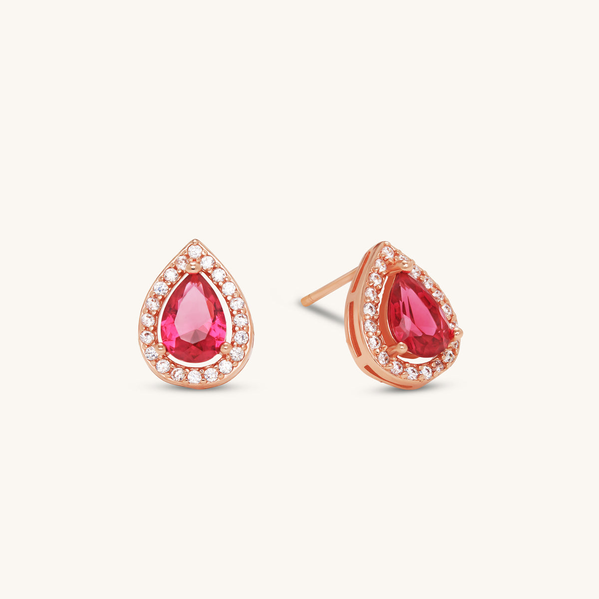 Ruby Drop Studs
