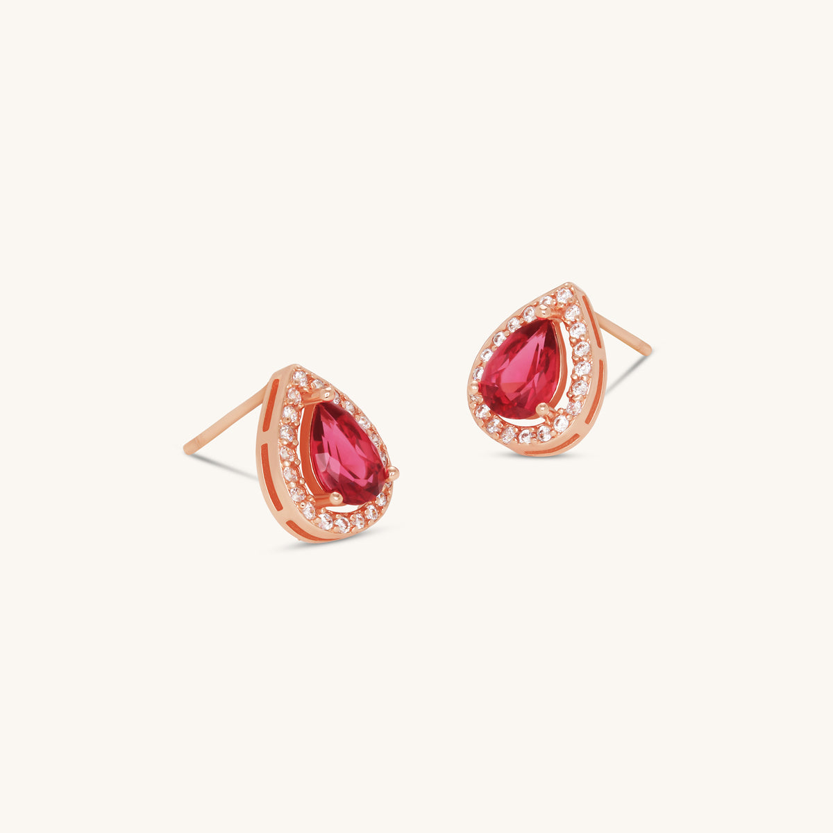 Ruby Drop Studs