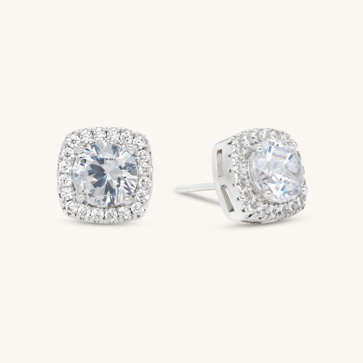 Diamond Halo Studs