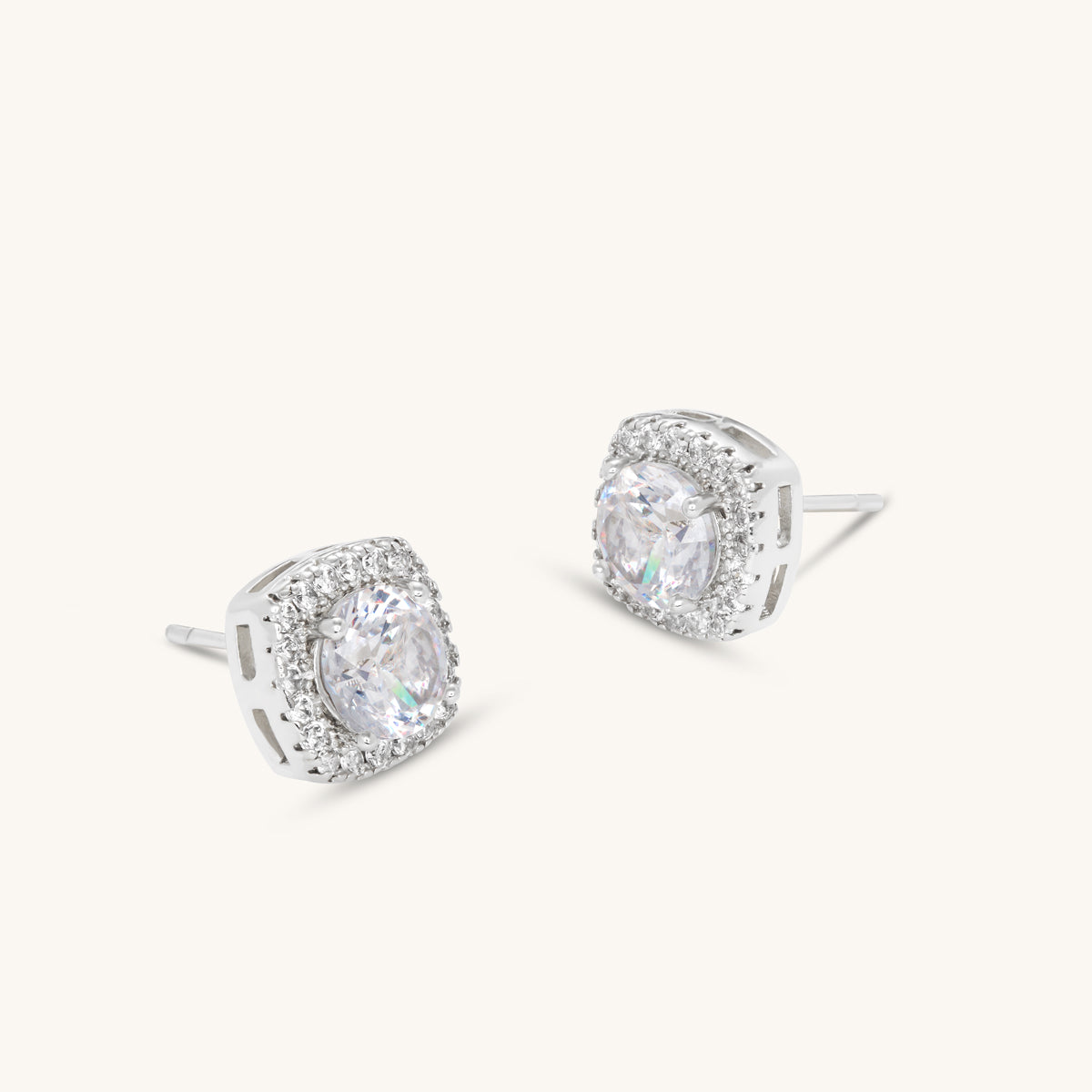 Diamond Halo Studs