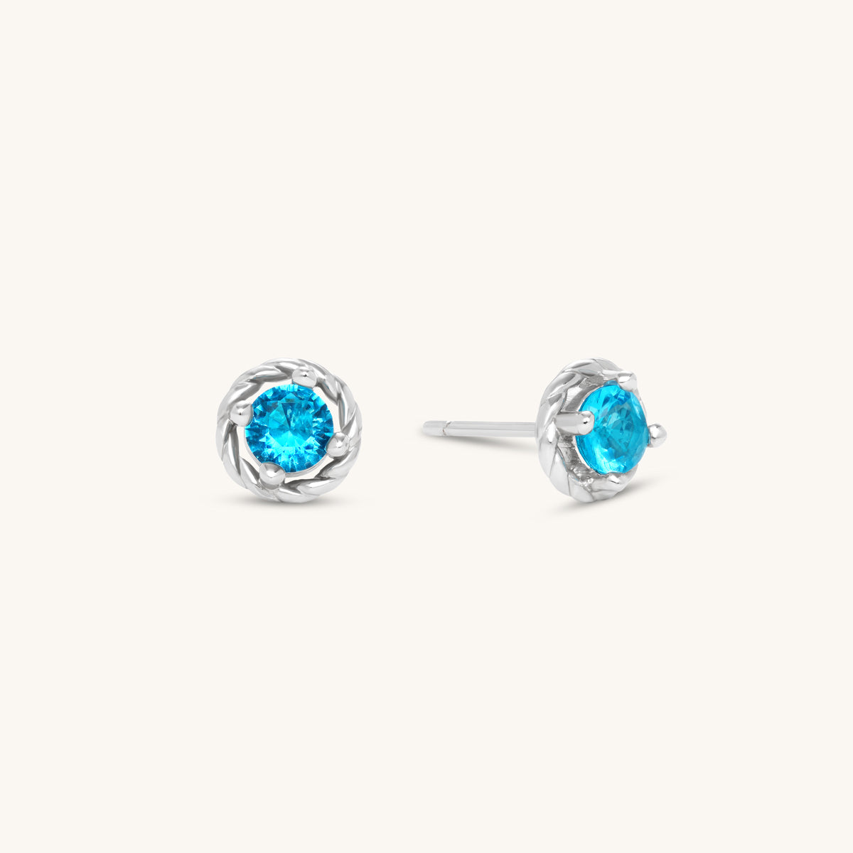 Aquamarine Sol Studs