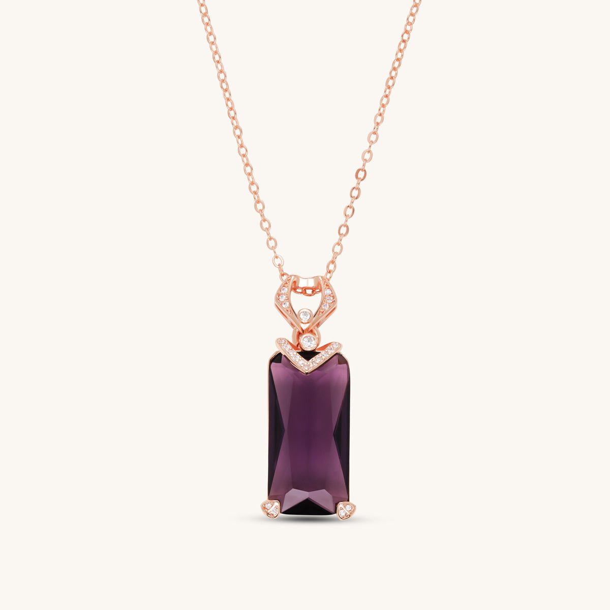 Amethyst Baguette Pendant