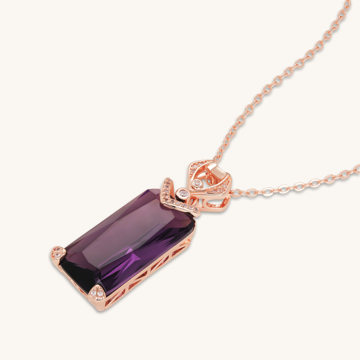 Amethyst Baguette Pendant