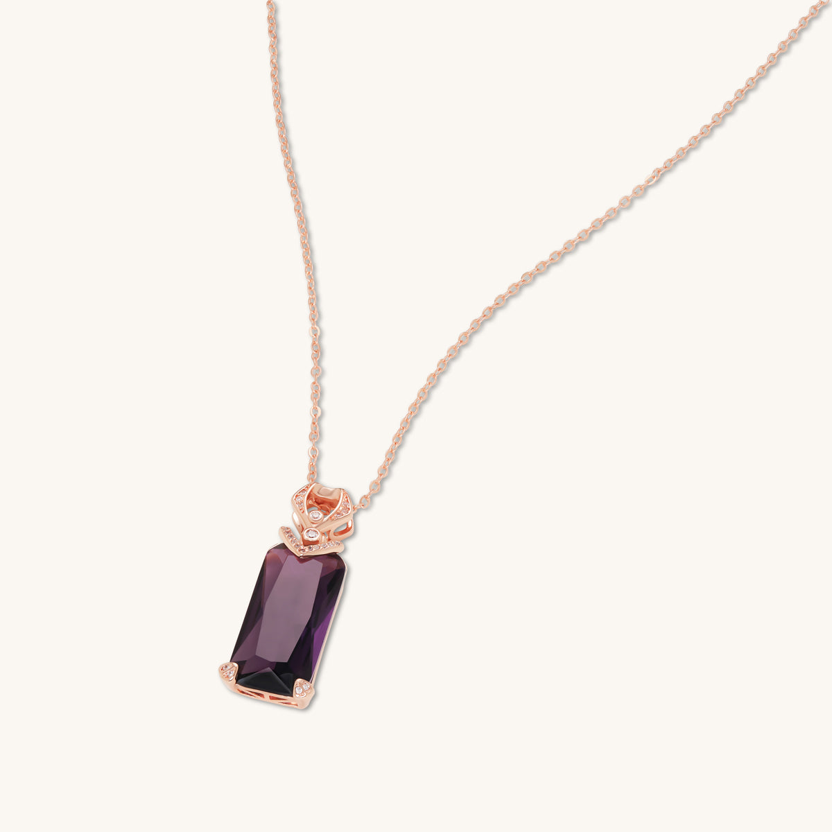 Amethyst Baguette Pendant