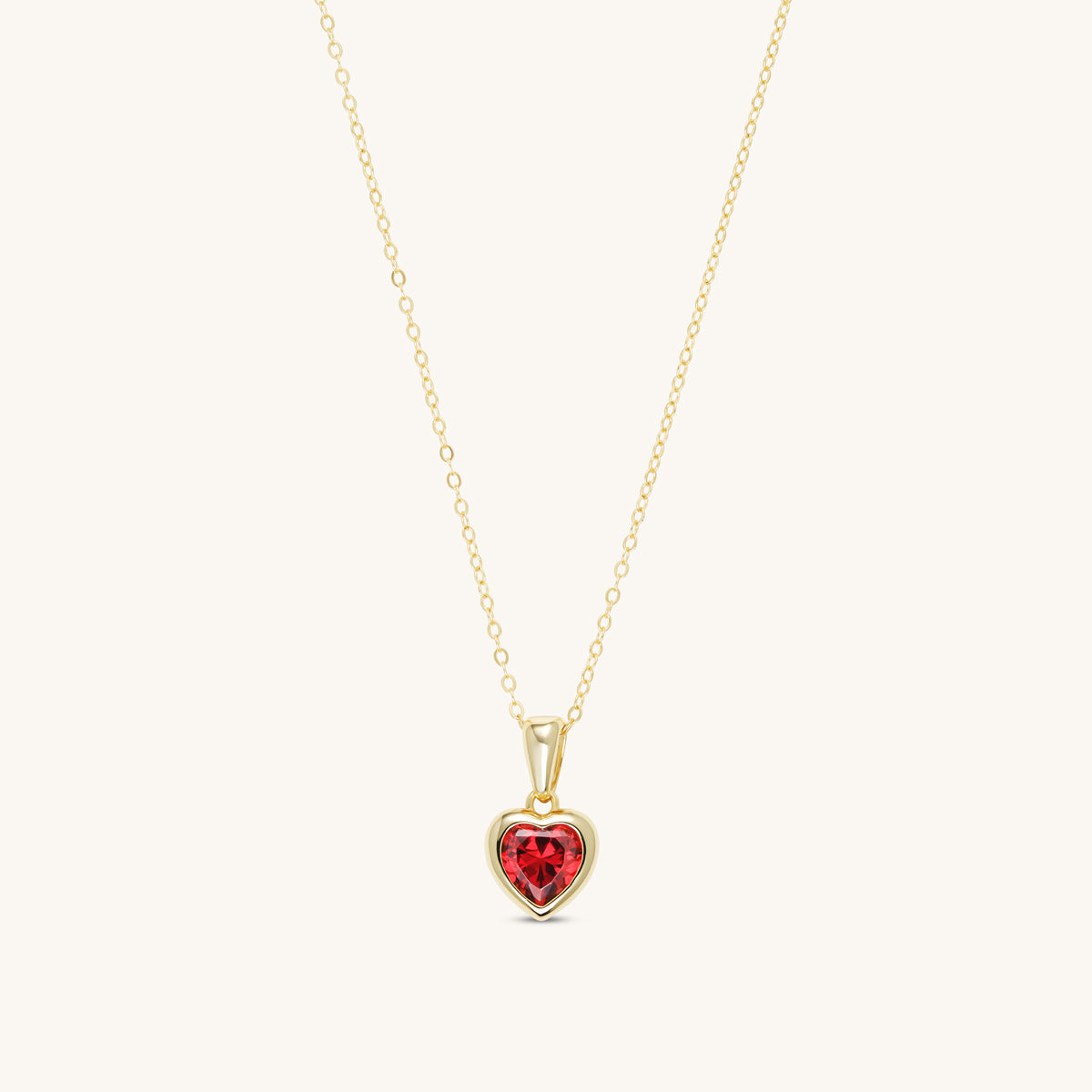 Ruby Valentine Bezel Pendant