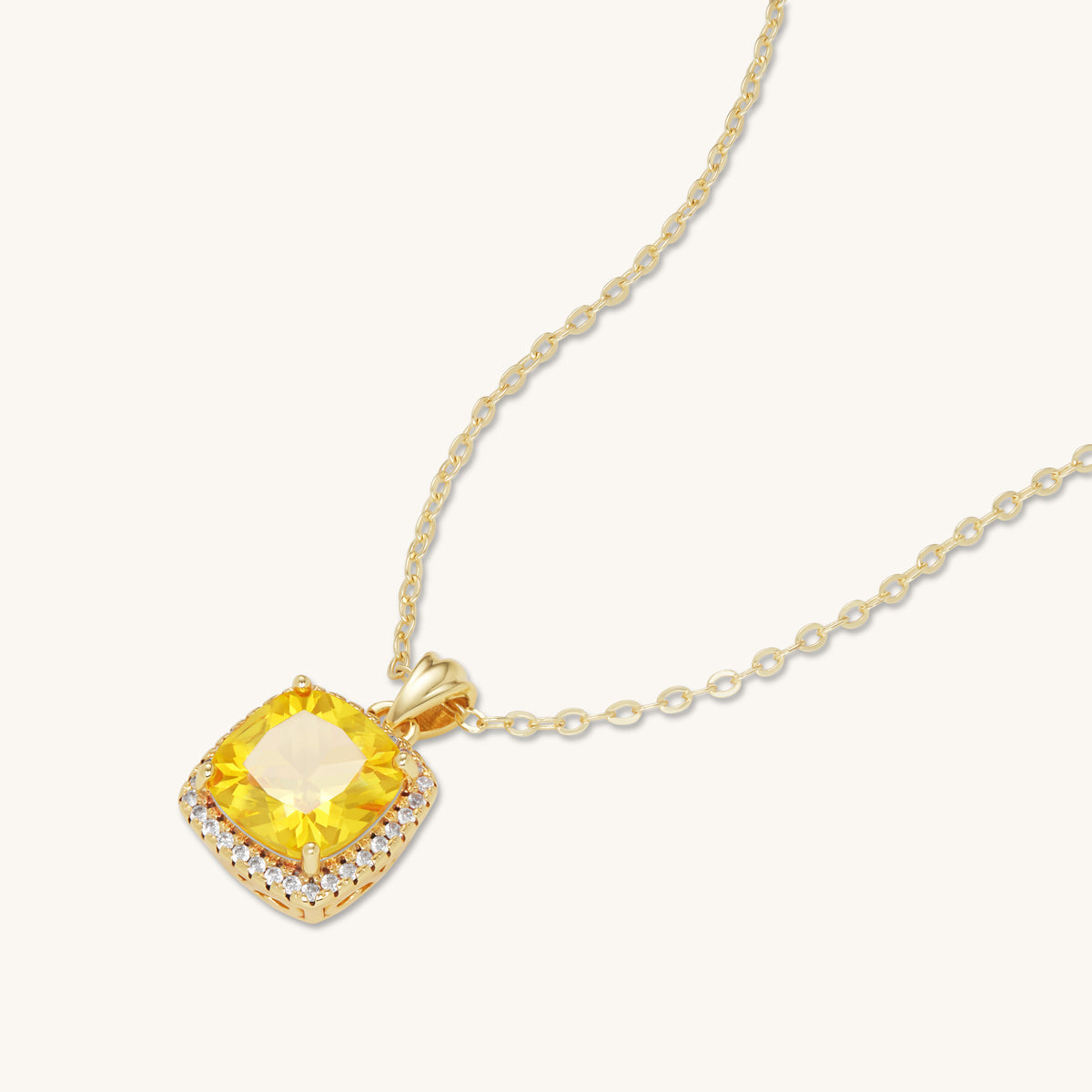 Citrine Cushion Pendant