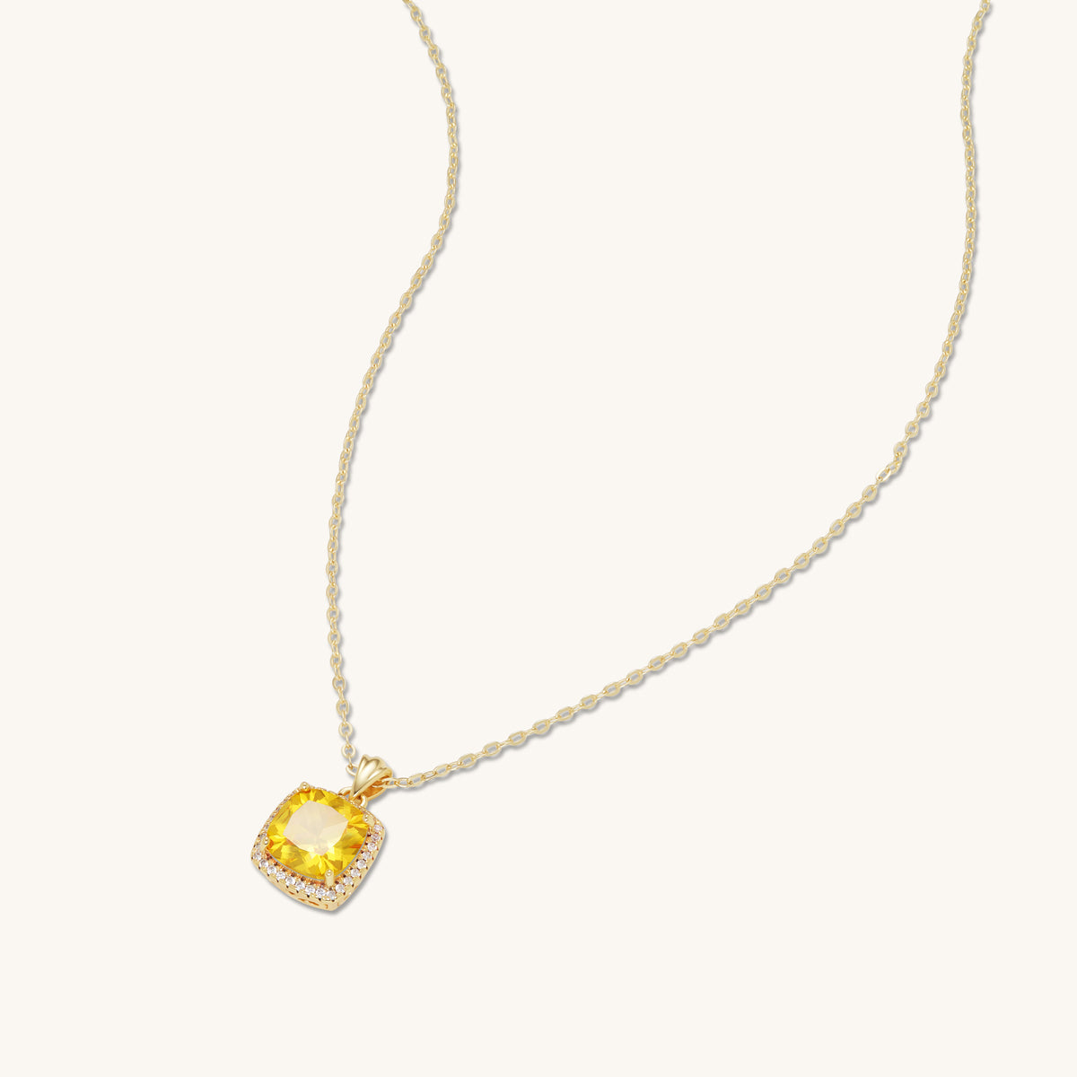 Citrine Cushion Pendant