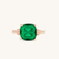 Emerald Cushion Ring