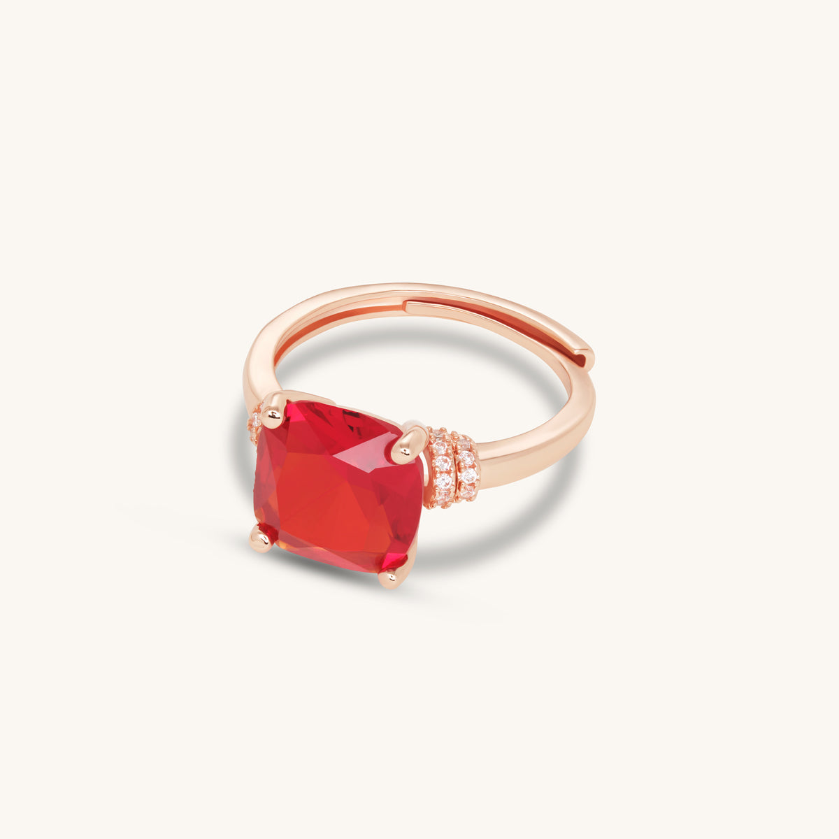 Ruby Cushion Ring