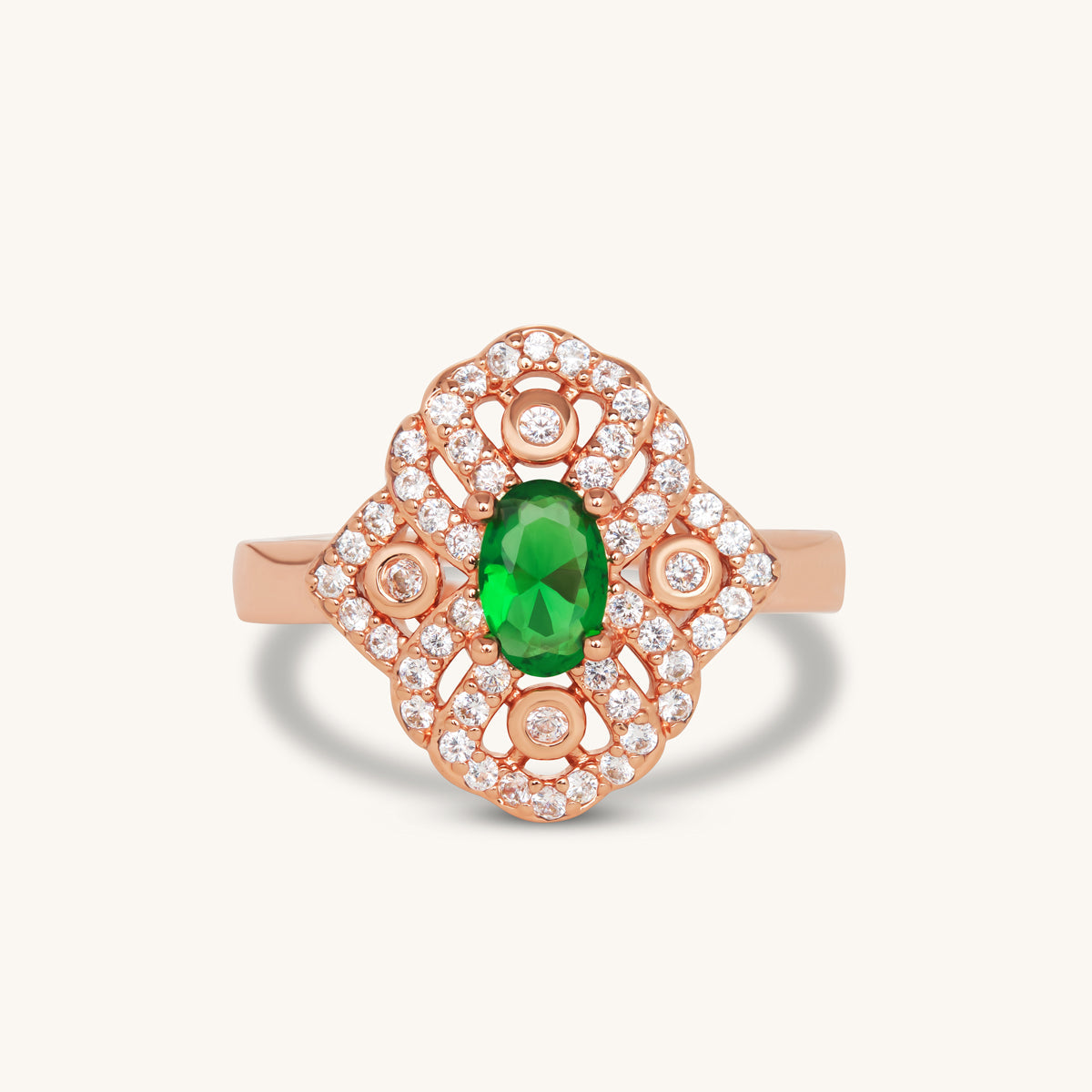 Emerald Flora Ring
