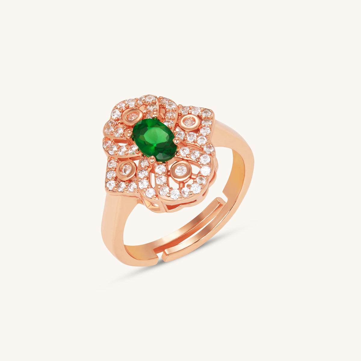 Emerald Flora Ring