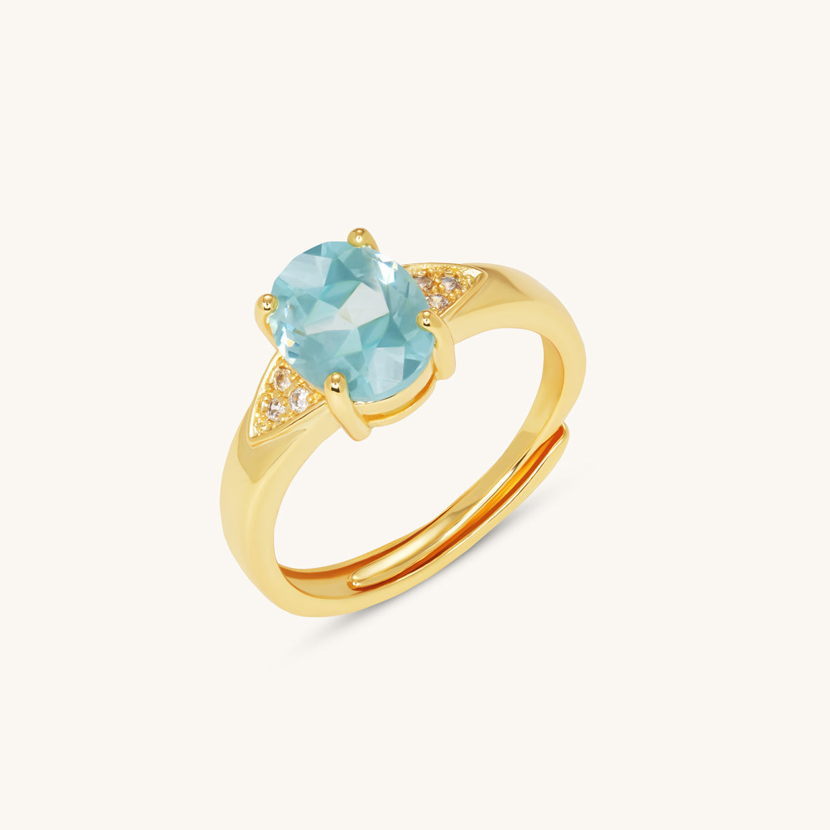 Aquamarine Harmony Ring