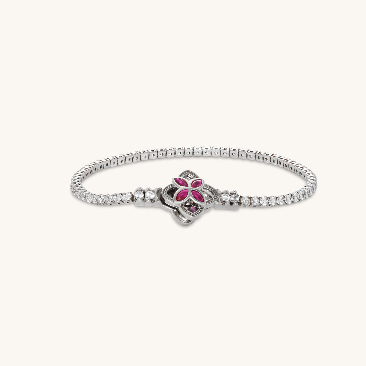 Diamond Ruby Flora Bracelet