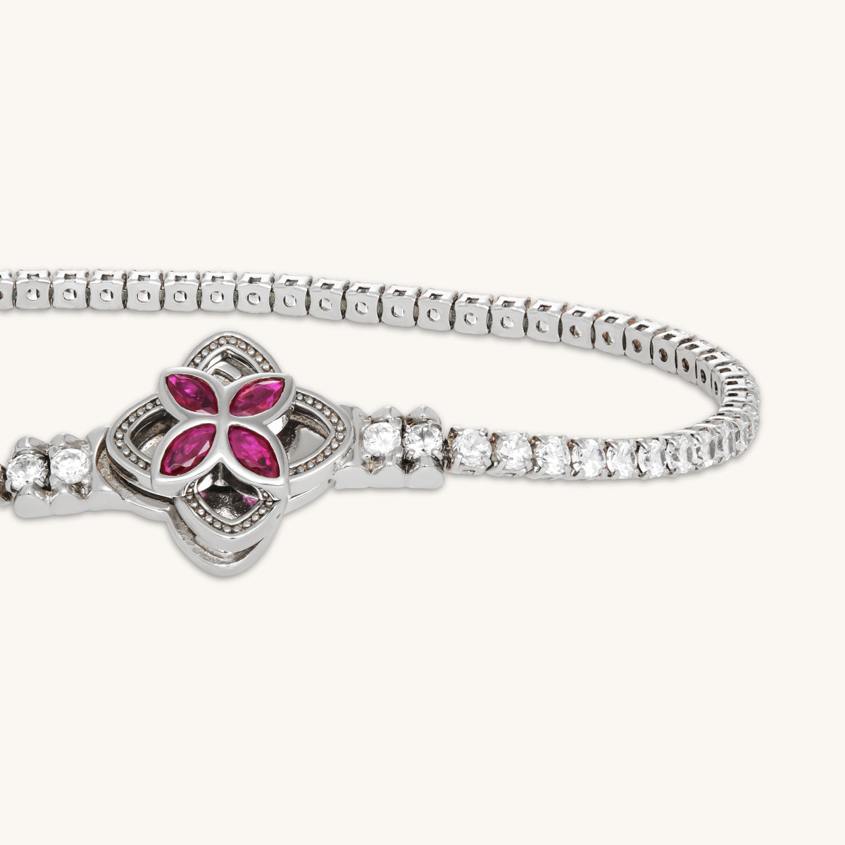 Diamond Ruby Flora Bracelet