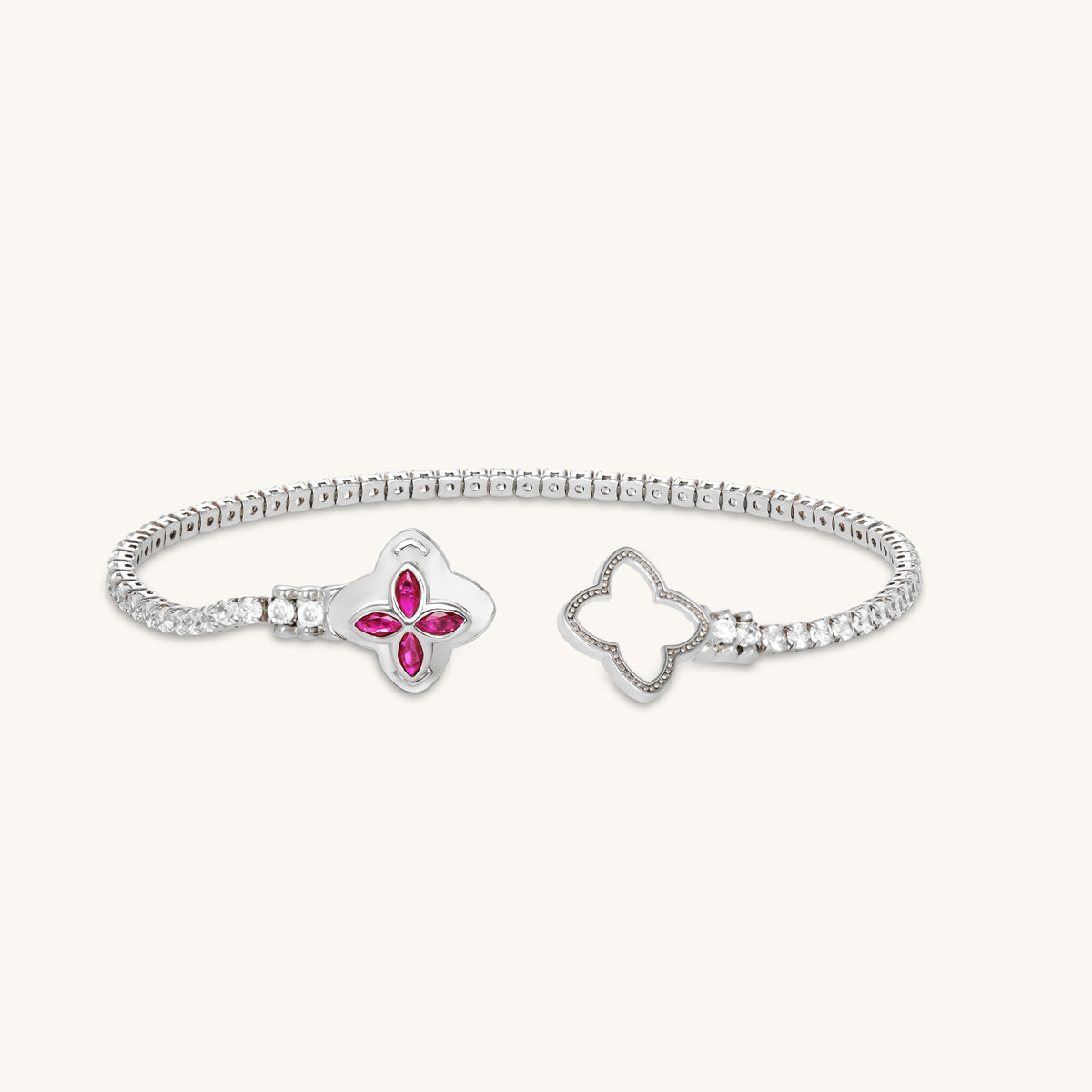 Diamond Ruby Flora Bracelet