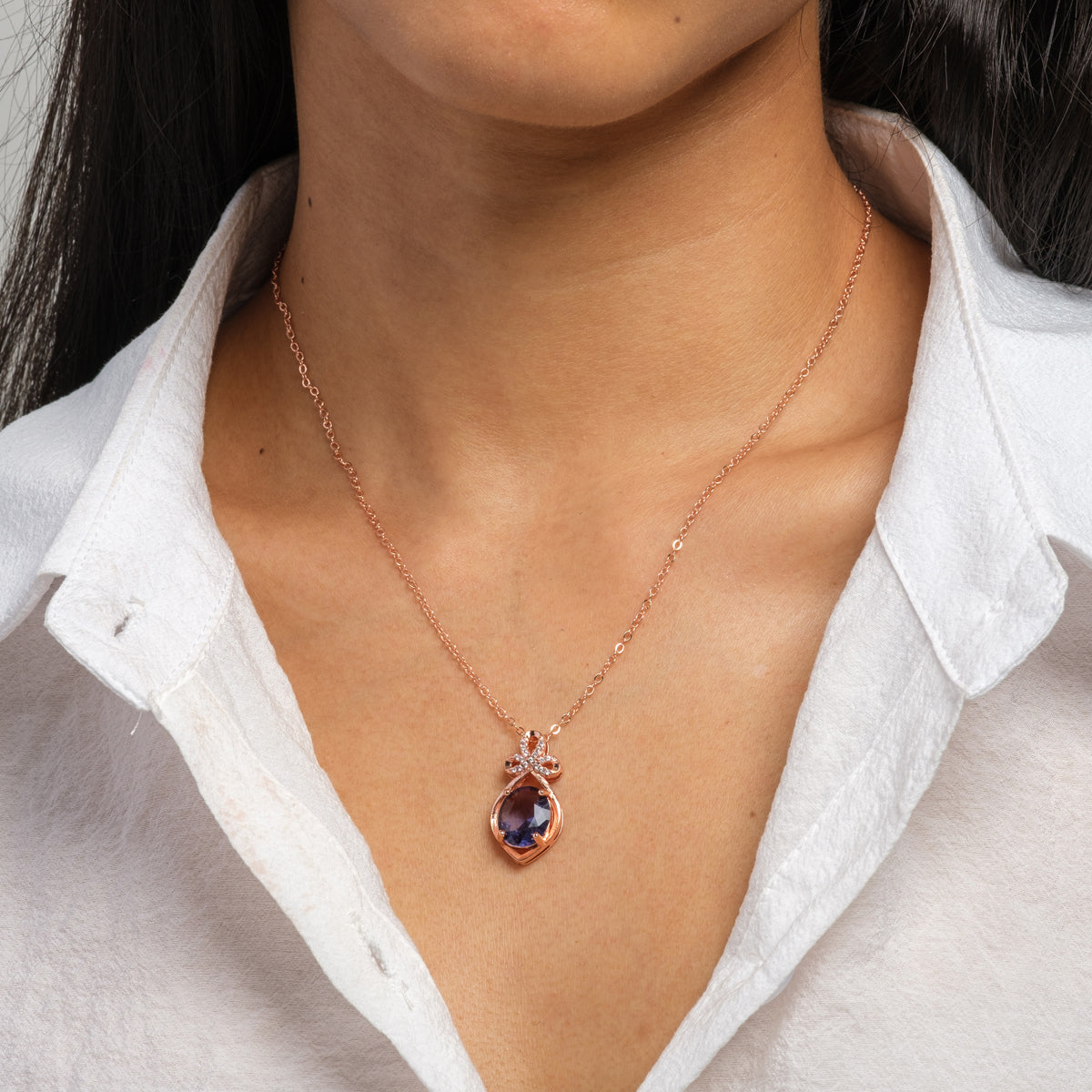 Amethyst Ankh Pendant