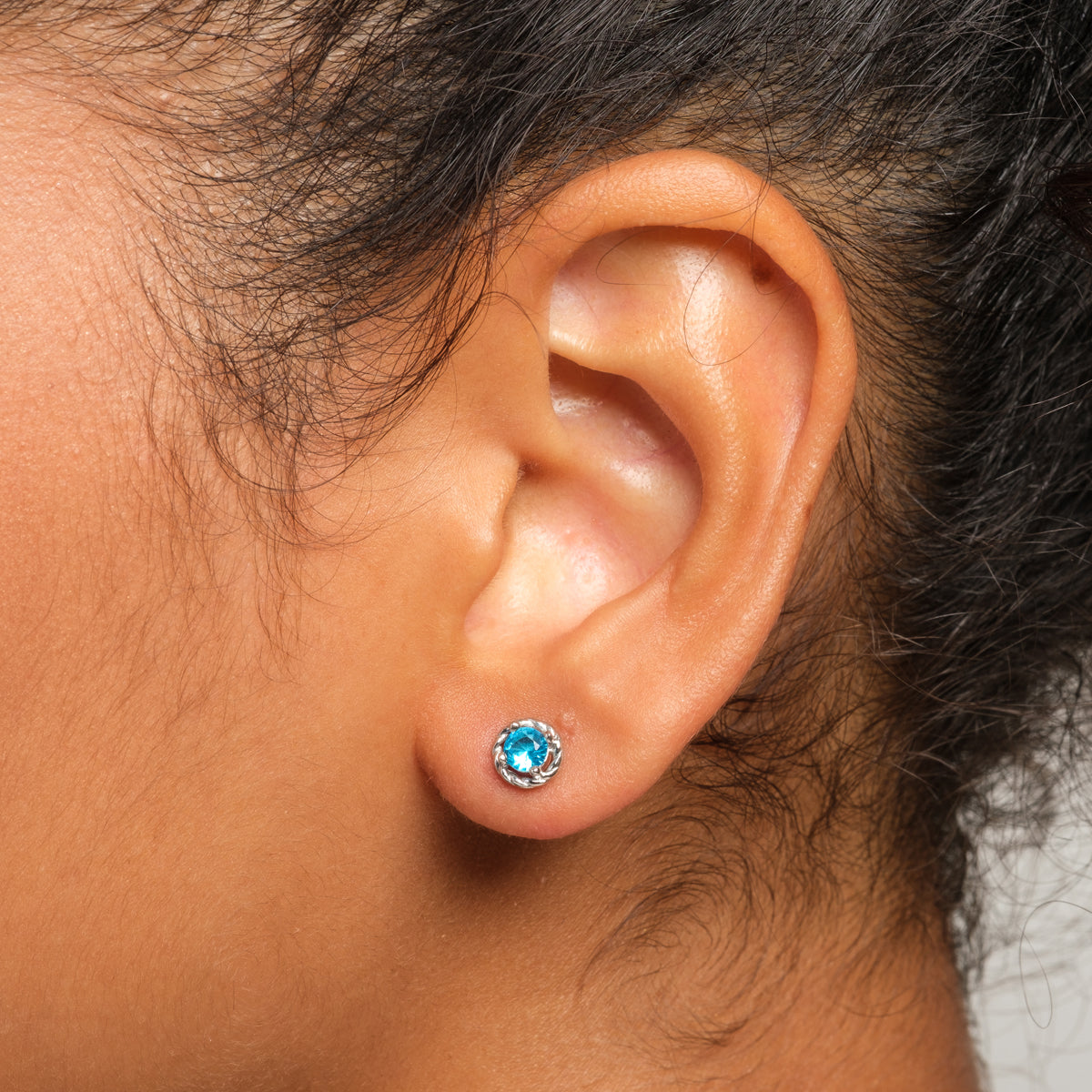 Aquamarine Sol Studs