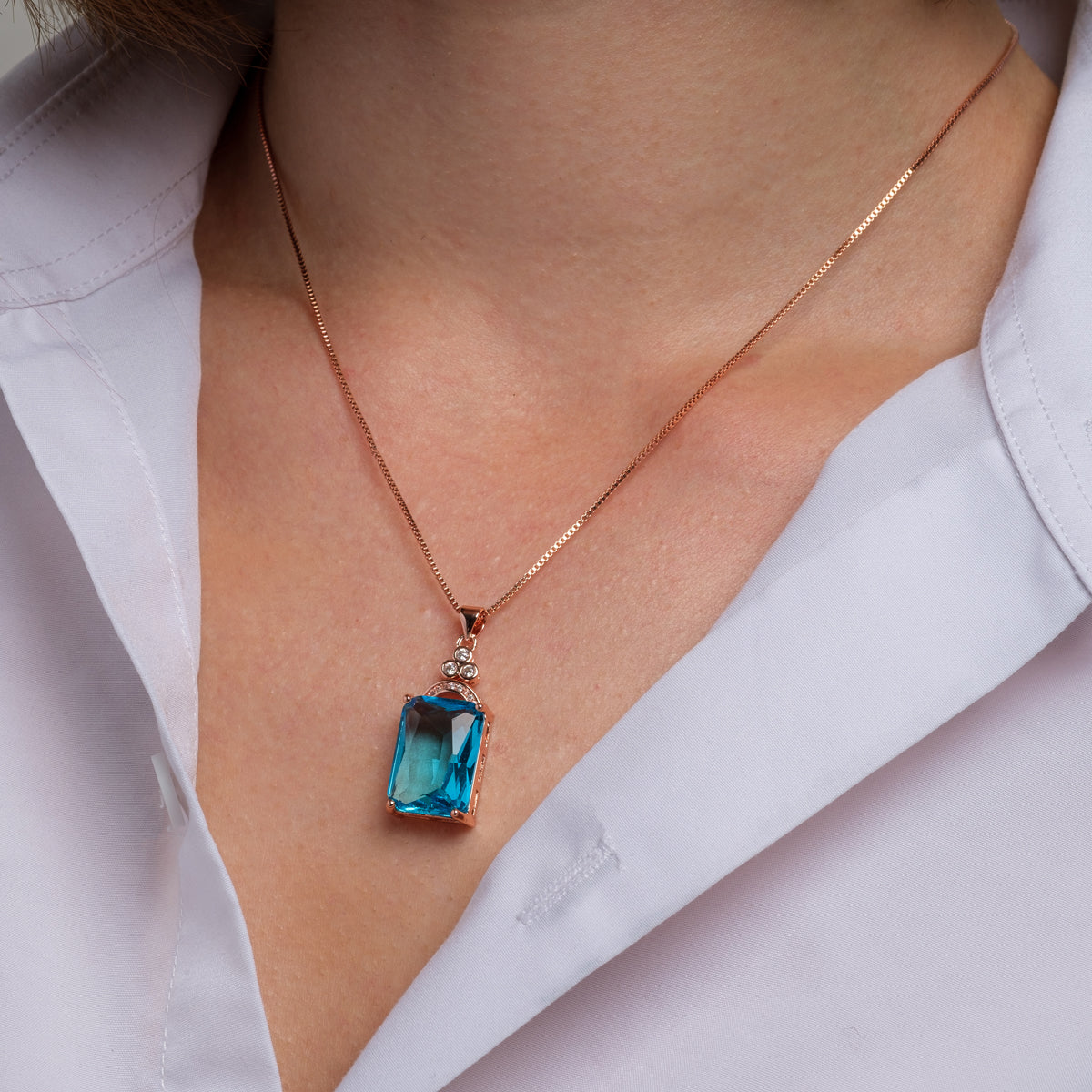 Aquamarine Steer Pendant