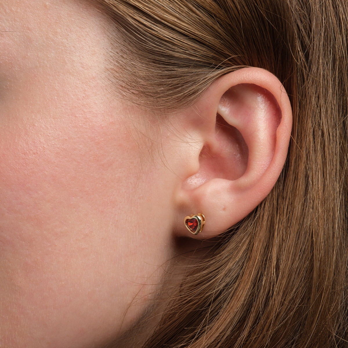 Ruby Valentine Studs